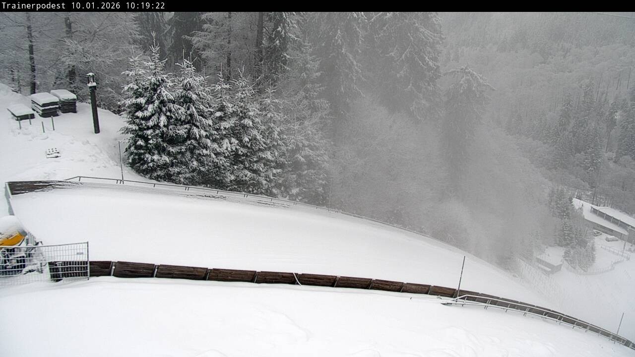 Archiv Foto Webcam Willingen: Blick Schanzentisch der Skisprungschanze