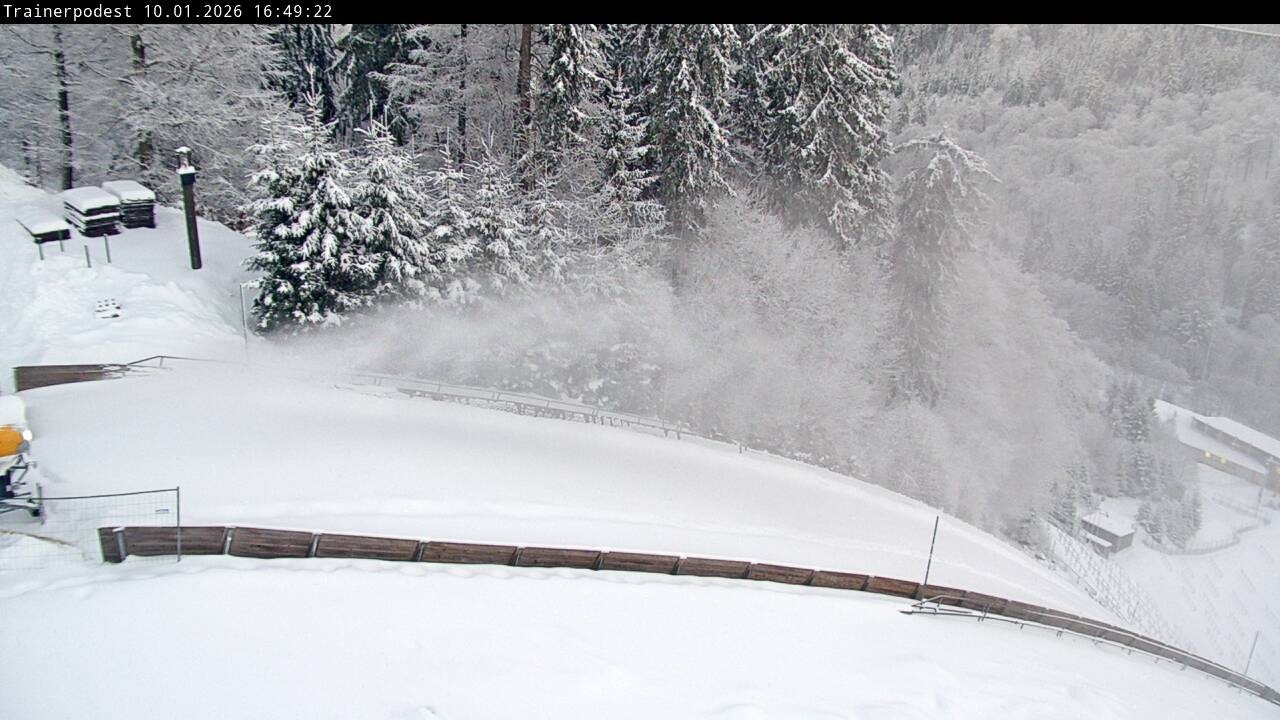 Archiv Foto Webcam Willingen: Blick Schanzentisch der Skisprungschanze
