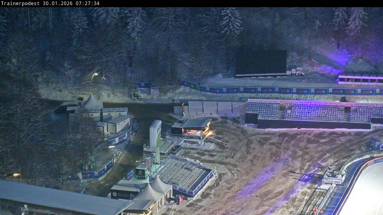 Archiv Foto Webcam Willingen: Blick Schanzentisch der Skisprungschanze