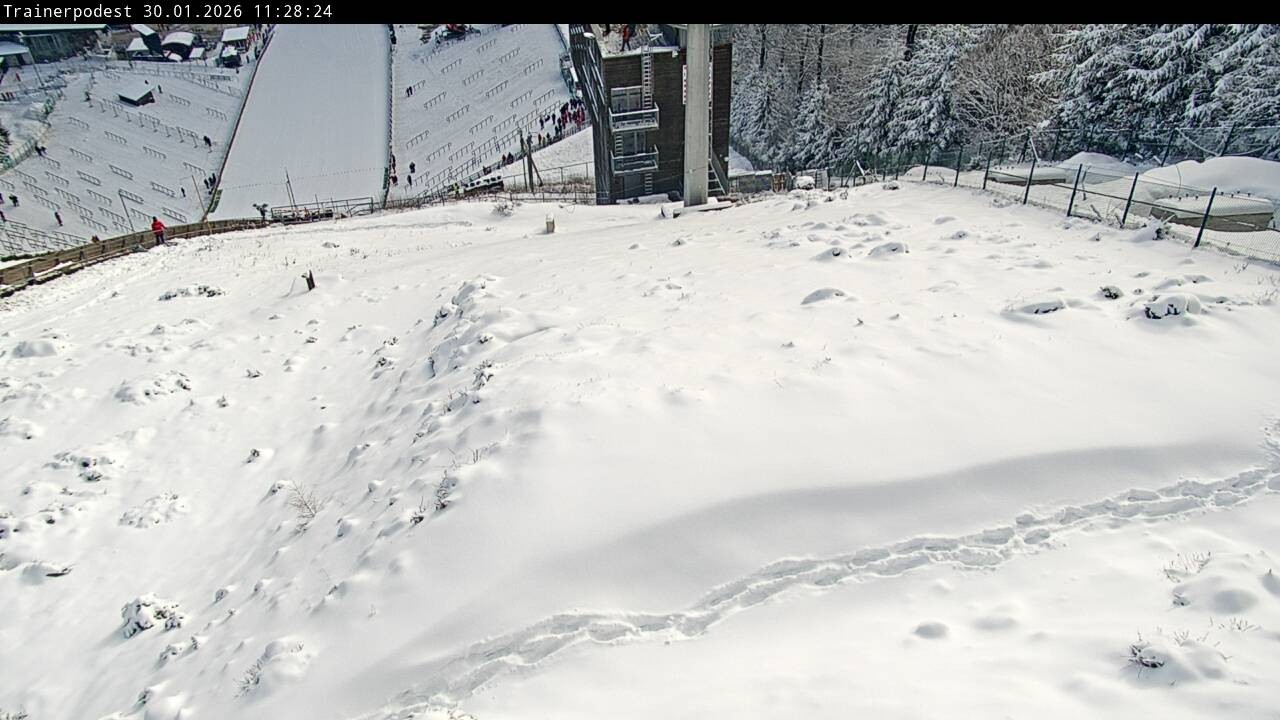 Archiv Foto Webcam Willingen: Blick Schanzentisch der Skisprungschanze