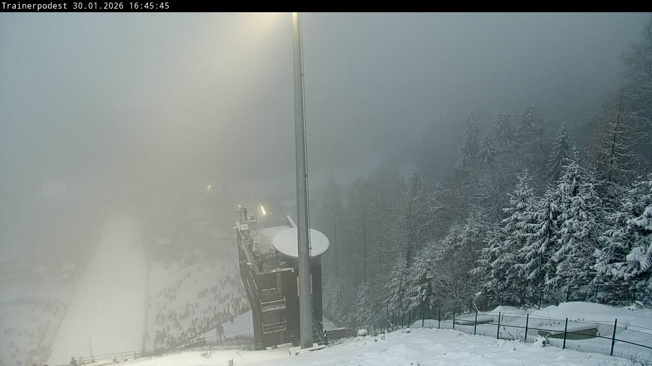 Archiv Foto Webcam Willingen: Blick Schanzentisch der Skisprungschanze