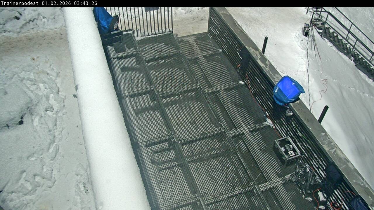 Archiv Foto Webcam Willingen: Blick Schanzentisch der Skisprungschanze