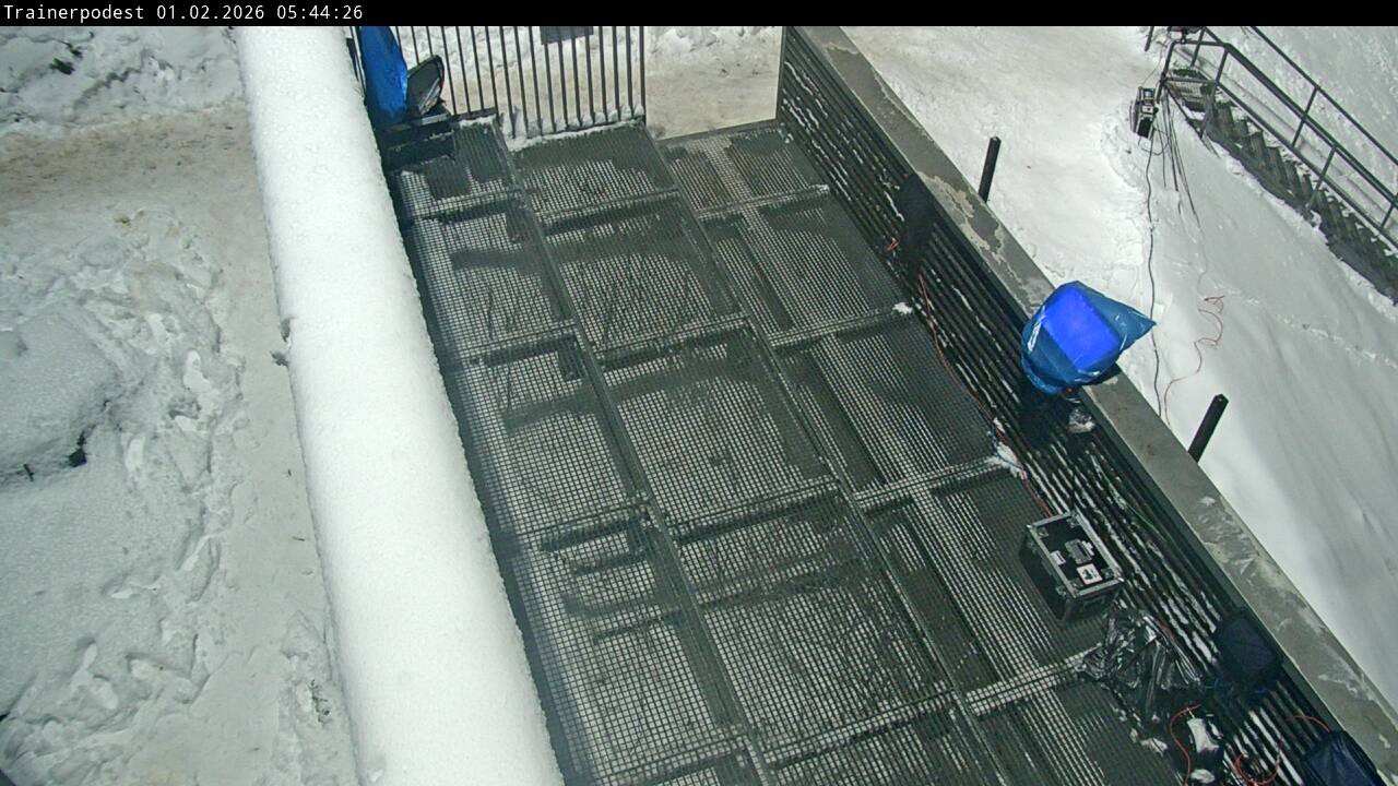 Archiv Foto Webcam Willingen: Blick Schanzentisch der Skisprungschanze