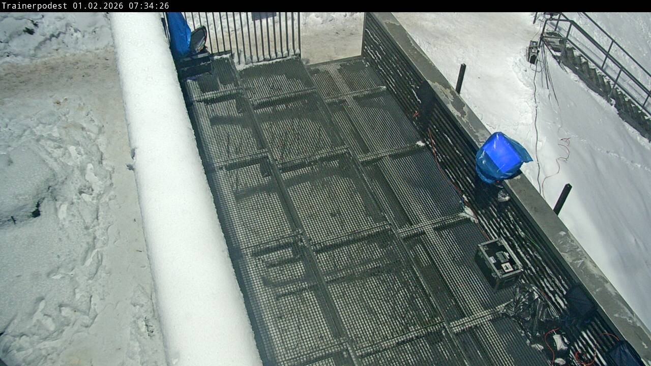 Archiv Foto Webcam Willingen: Blick Schanzentisch der Skisprungschanze