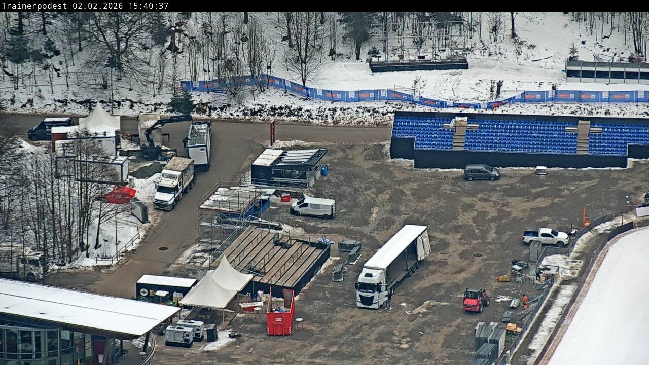 Archiv Foto Webcam Willingen: Blick Schanzentisch der Skisprungschanze