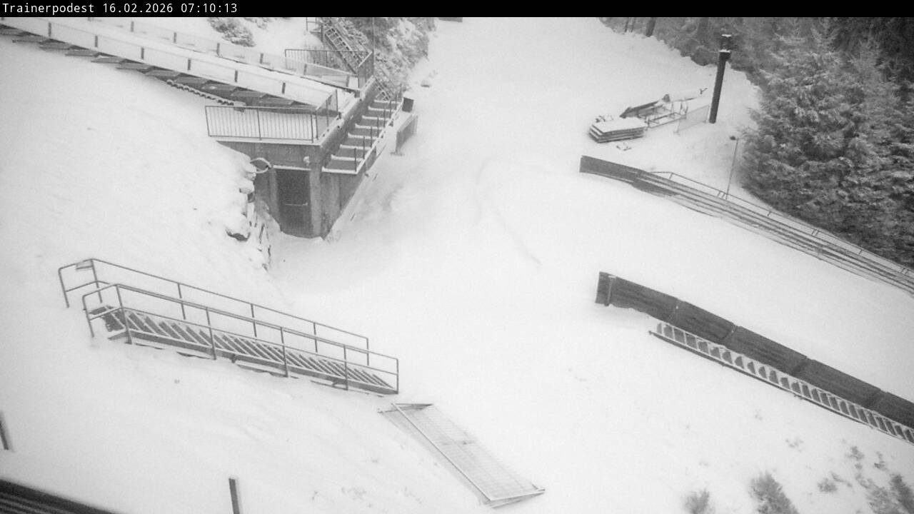 Archiv Foto Webcam Willingen: Blick Schanzentisch der Skisprungschanze