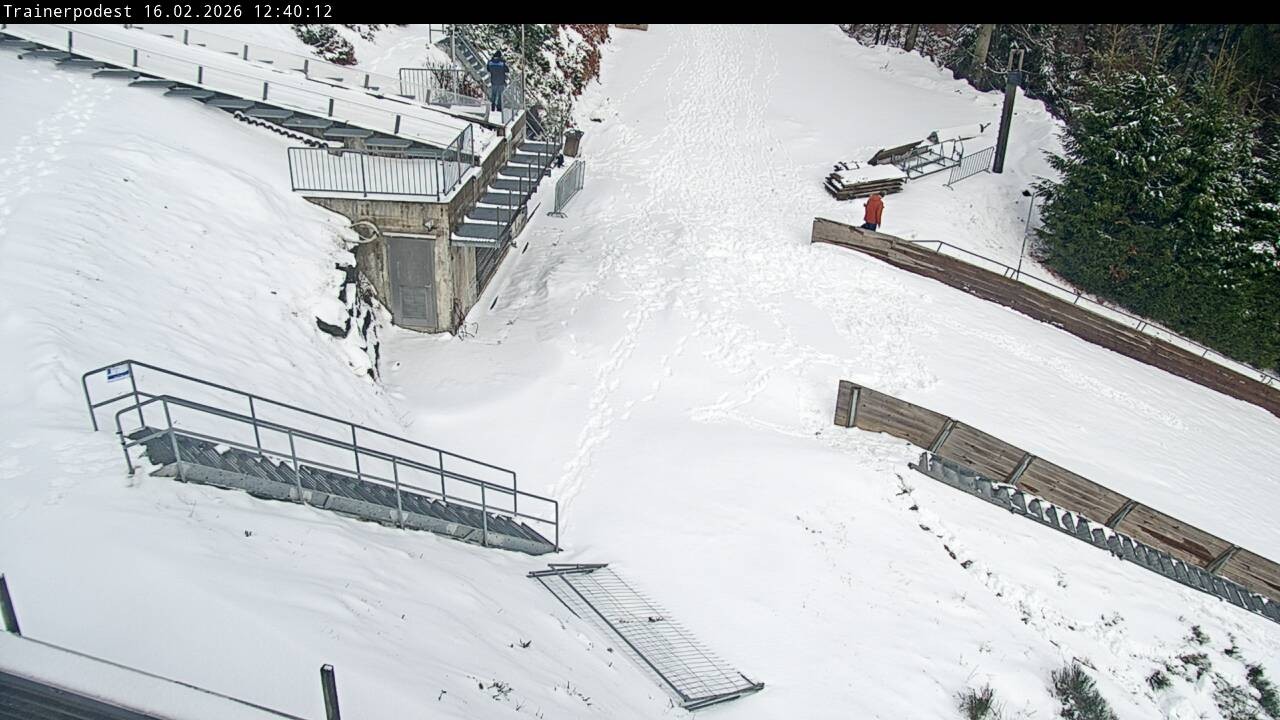 Archiv Foto Webcam Willingen: Blick Schanzentisch der Skisprungschanze