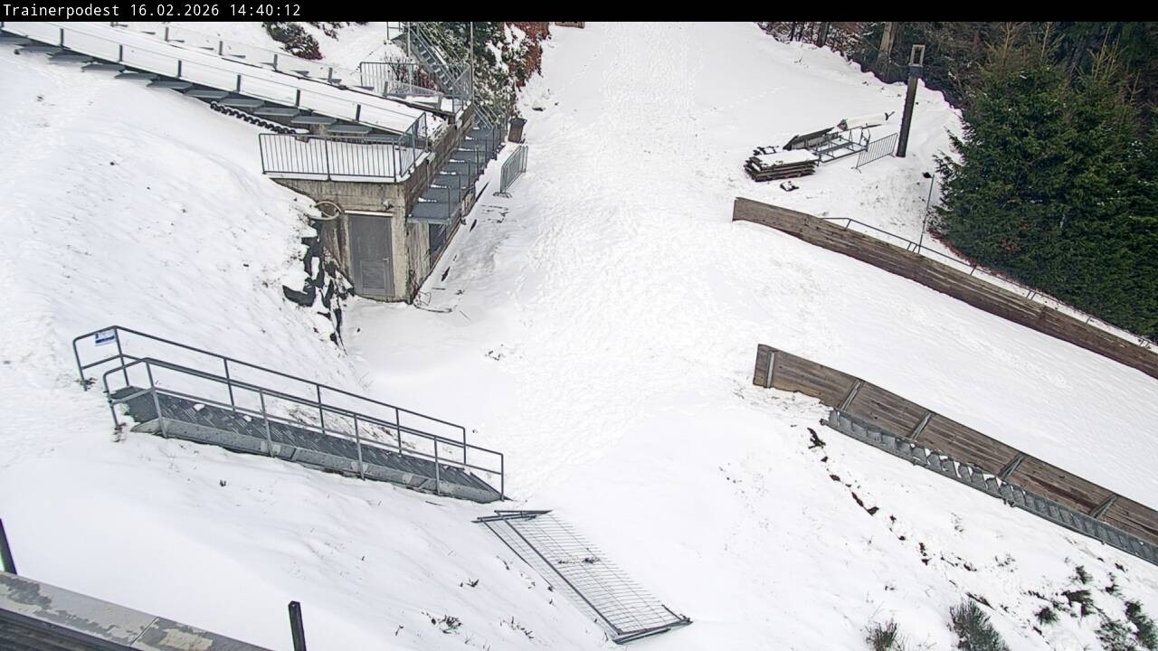 Archiv Foto Webcam Willingen: Blick Schanzentisch der Skisprungschanze