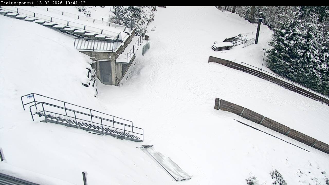 Archiv Foto Webcam Willingen: Blick Schanzentisch der Skisprungschanze