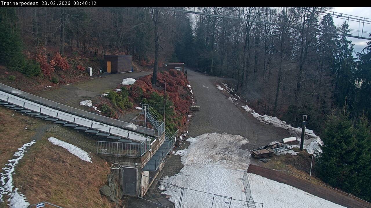Archiv Foto Webcam Willingen: Blick Schanzentisch der Skisprungschanze