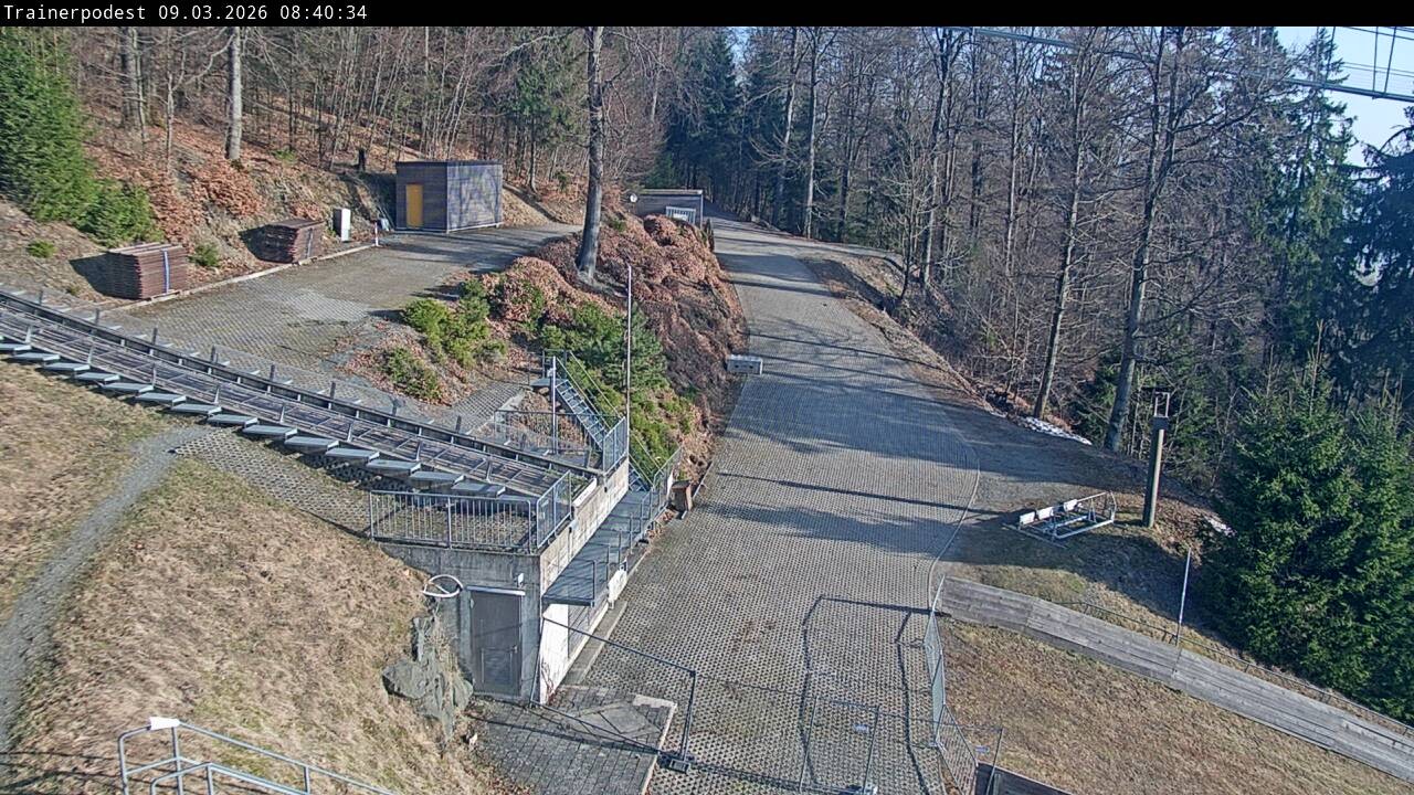 Archiv Foto Webcam Willingen: Blick Schanzentisch der Skisprungschanze