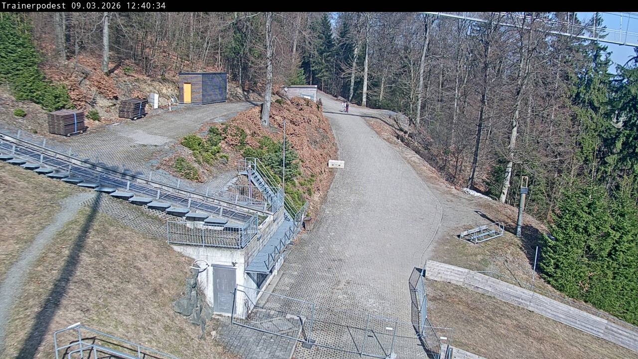Archiv Foto Webcam Willingen: Blick Schanzentisch der Skisprungschanze