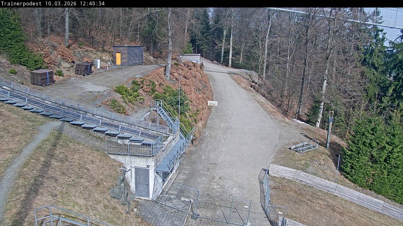 Archiv Foto Webcam Willingen: Blick Schanzentisch der Skisprungschanze