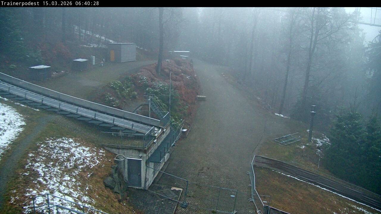 Archiv Foto Webcam Willingen: Blick Schanzentisch der Skisprungschanze