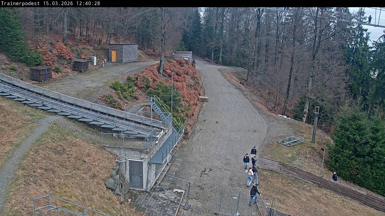 Archiv Foto Webcam Willingen: Blick Schanzentisch der Skisprungschanze