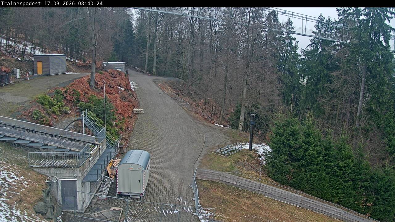 Archiv Foto Webcam Willingen: Blick Schanzentisch der Skisprungschanze