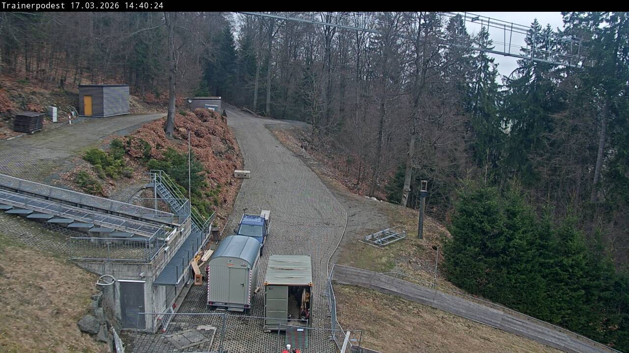 Archiv Foto Webcam Willingen: Blick Schanzentisch der Skisprungschanze