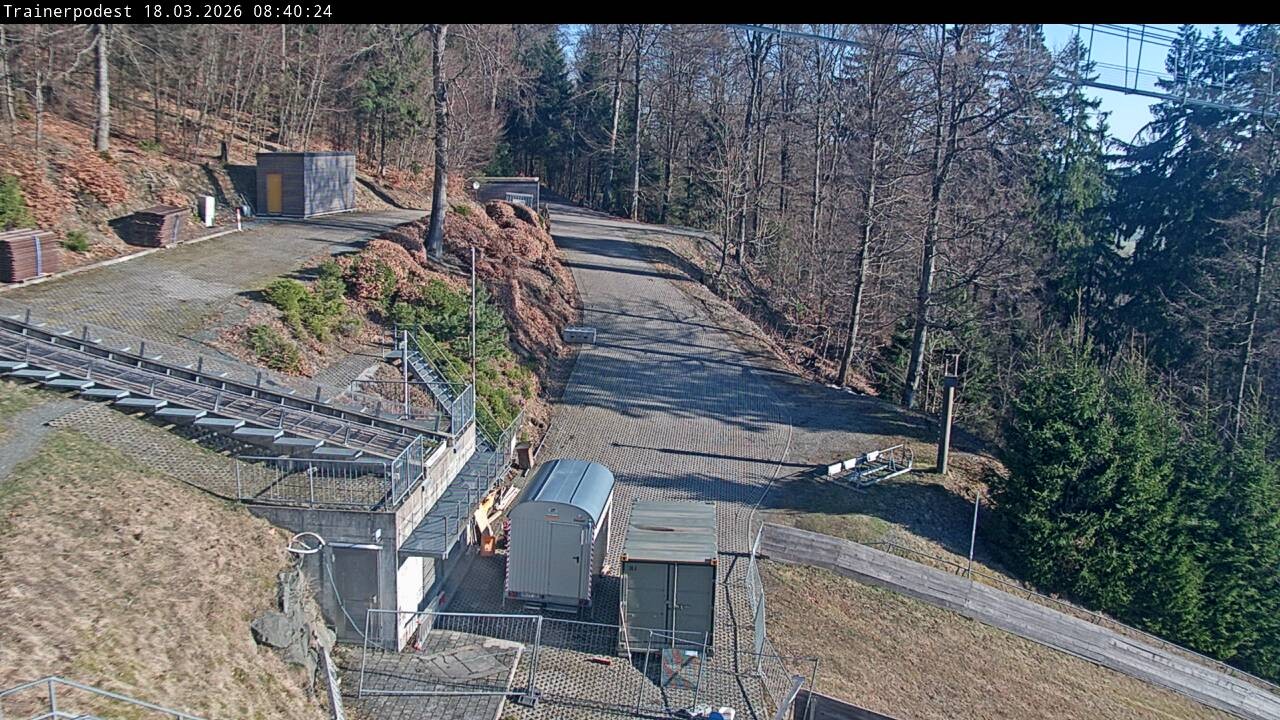 Archiv Foto Webcam Willingen: Blick Schanzentisch der Skisprungschanze