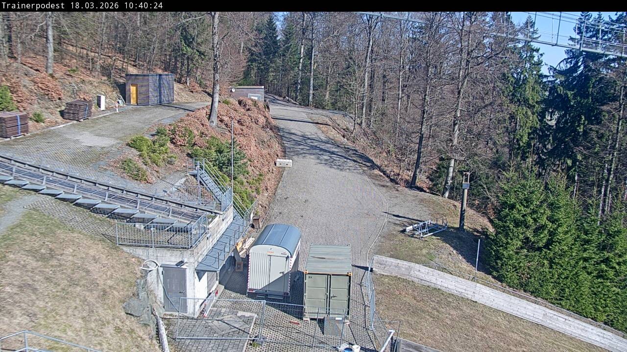 Archiv Foto Webcam Willingen: Blick Schanzentisch der Skisprungschanze