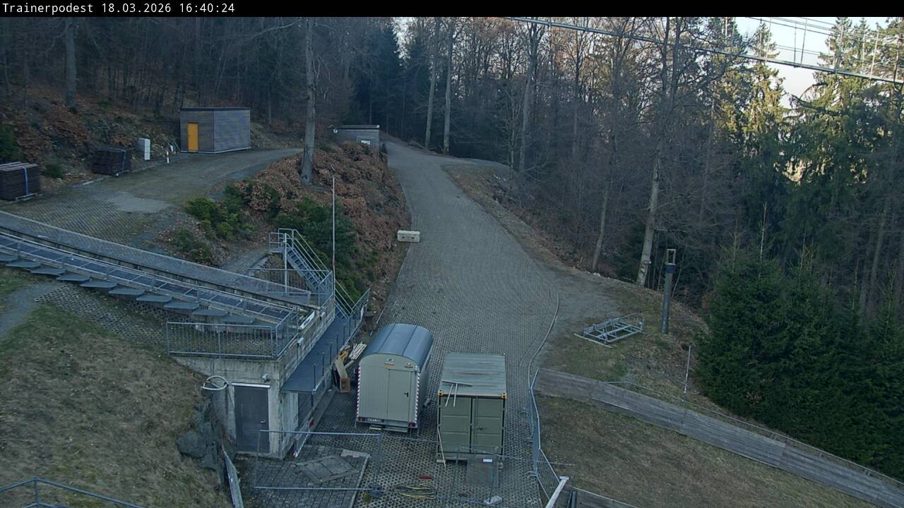 Archiv Foto Webcam Willingen: Blick Schanzentisch der Skisprungschanze