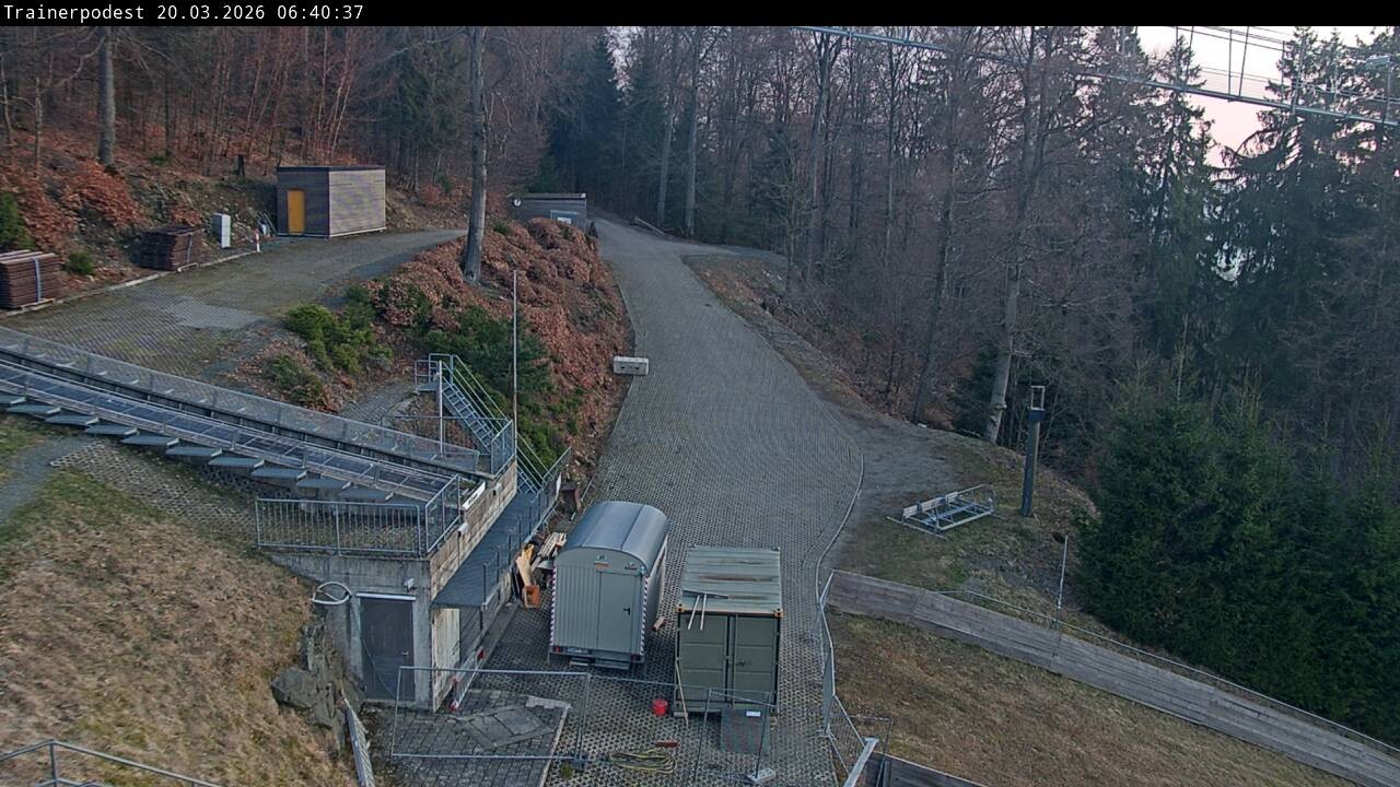 Archiv Foto Webcam Willingen: Blick Schanzentisch der Skisprungschanze