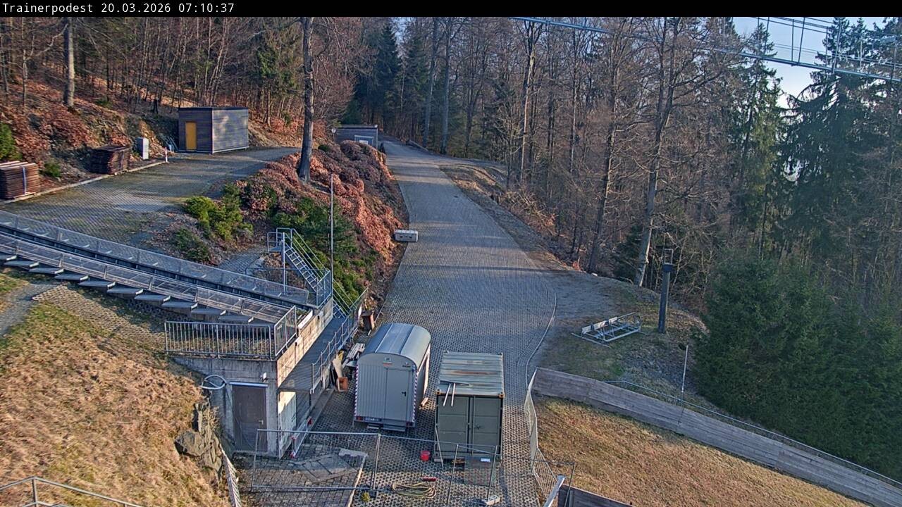 Archiv Foto Webcam Willingen: Blick Schanzentisch der Skisprungschanze