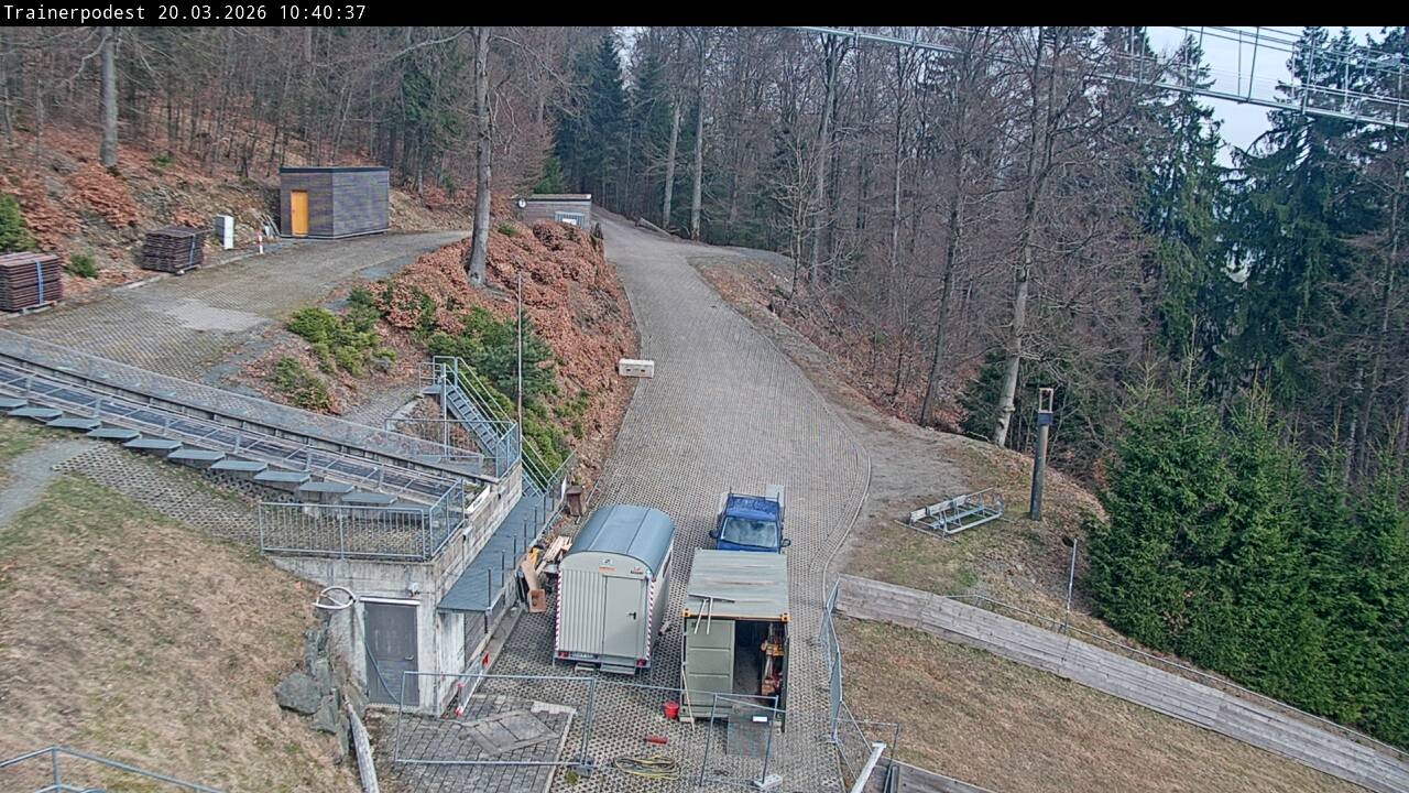 Archiv Foto Webcam Willingen: Blick Schanzentisch der Skisprungschanze