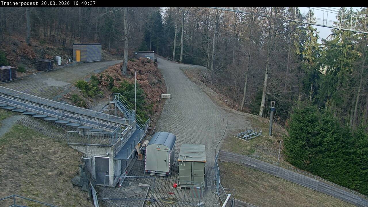 Archiv Foto Webcam Willingen: Blick Schanzentisch der Skisprungschanze