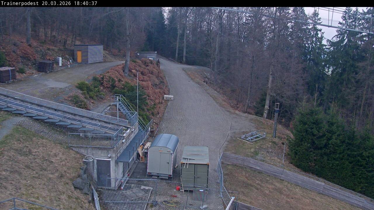 Archiv Foto Webcam Willingen: Blick Schanzentisch der Skisprungschanze