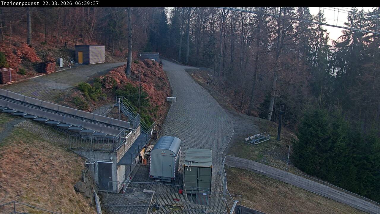 Archiv Foto Webcam Willingen: Blick Schanzentisch der Skisprungschanze