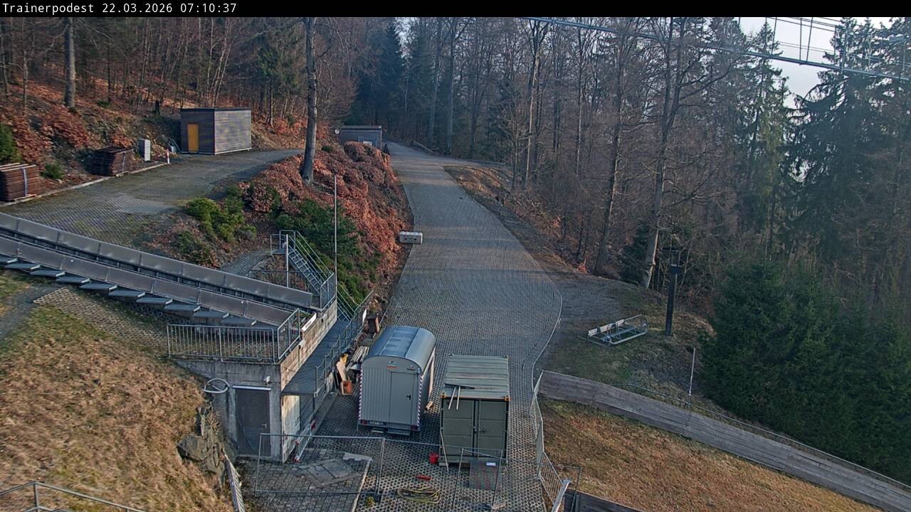 Archiv Foto Webcam Willingen: Blick Schanzentisch der Skisprungschanze