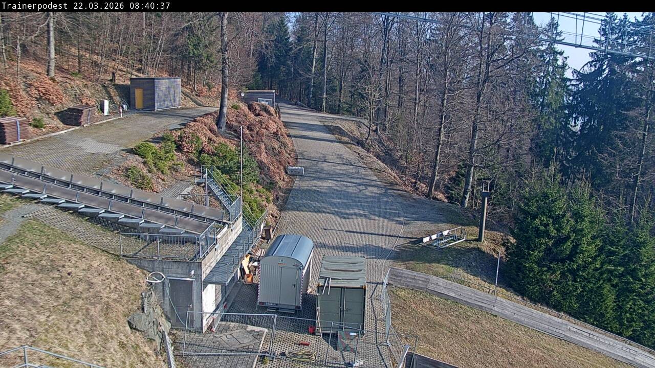 Archiv Foto Webcam Willingen: Blick Schanzentisch der Skisprungschanze