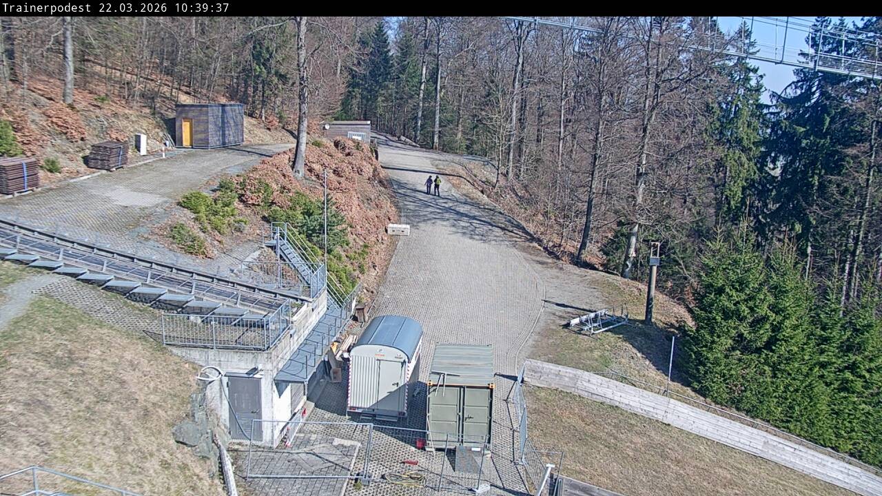 Archiv Foto Webcam Willingen: Blick Schanzentisch der Skisprungschanze
