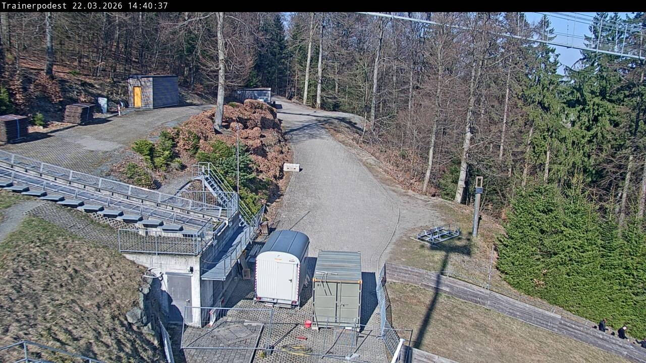 Archiv Foto Webcam Willingen: Blick Schanzentisch der Skisprungschanze