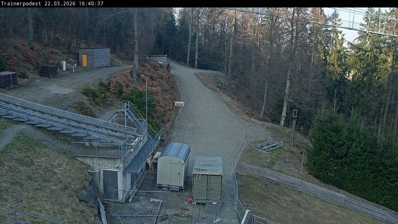 Archiv Foto Webcam Willingen: Blick Schanzentisch der Skisprungschanze