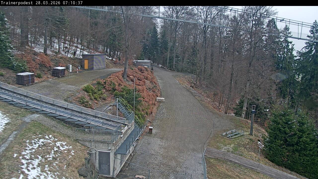 Archiv Foto Webcam Willingen: Blick Schanzentisch der Skisprungschanze