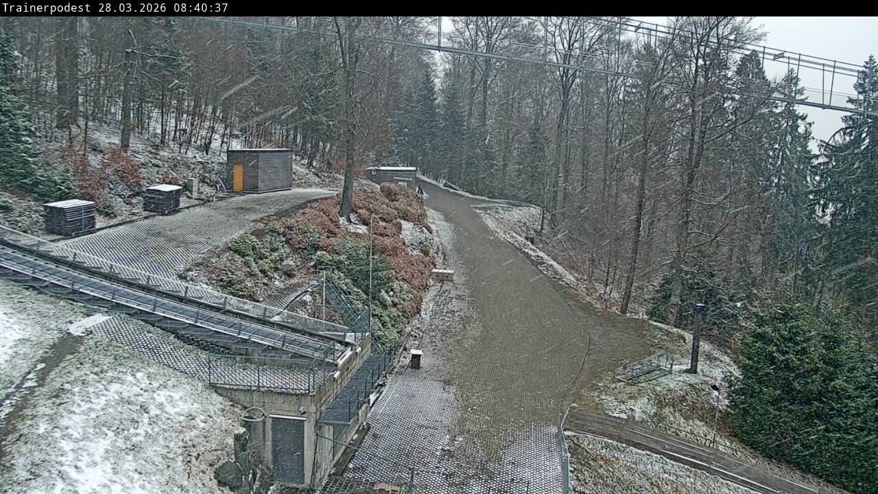 Archiv Foto Webcam Willingen: Blick Schanzentisch der Skisprungschanze