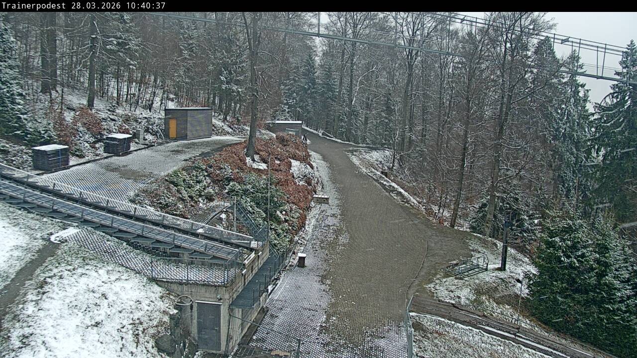 Archiv Foto Webcam Willingen: Blick Schanzentisch der Skisprungschanze