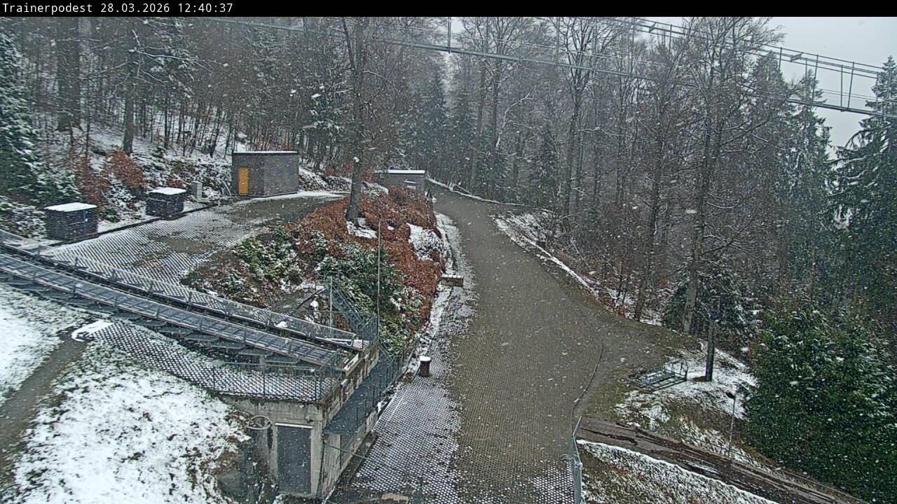 Archiv Foto Webcam Willingen: Blick Schanzentisch der Skisprungschanze