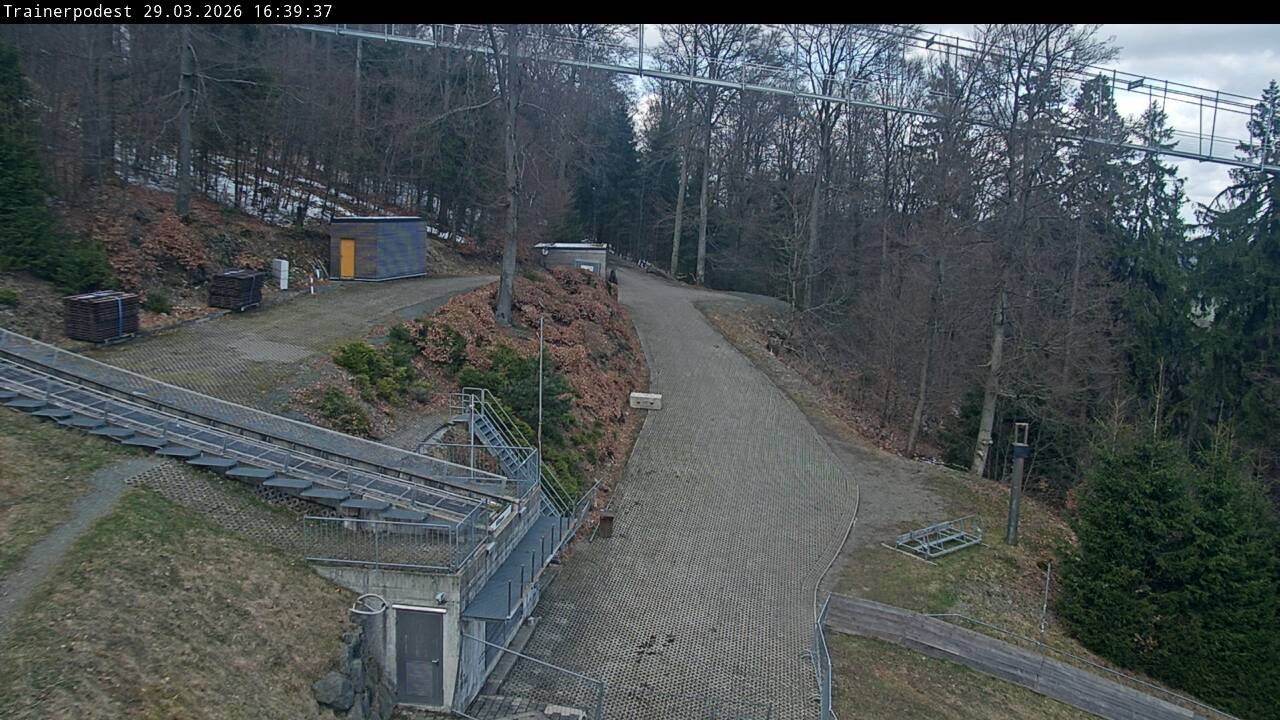 Archiv Foto Webcam Willingen: Blick Schanzentisch der Skisprungschanze