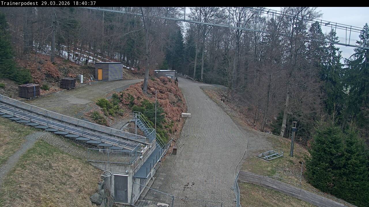 Archiv Foto Webcam Willingen: Blick Schanzentisch der Skisprungschanze