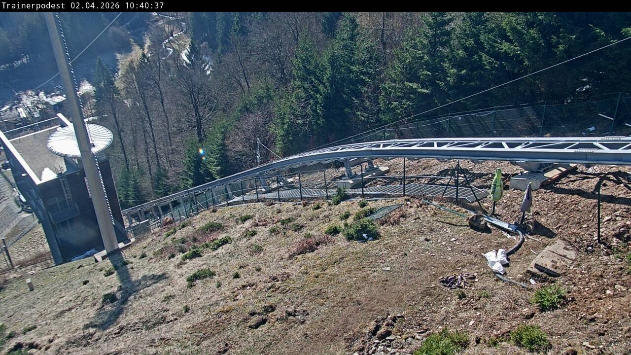Archiv Foto Webcam Willingen: Blick Schanzentisch der Skisprungschanze