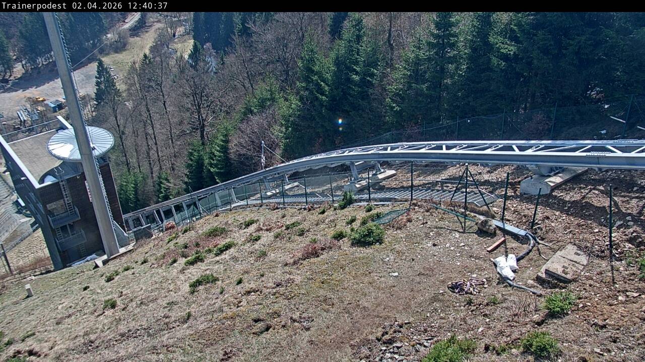 Archiv Foto Webcam Willingen: Blick Schanzentisch der Skisprungschanze