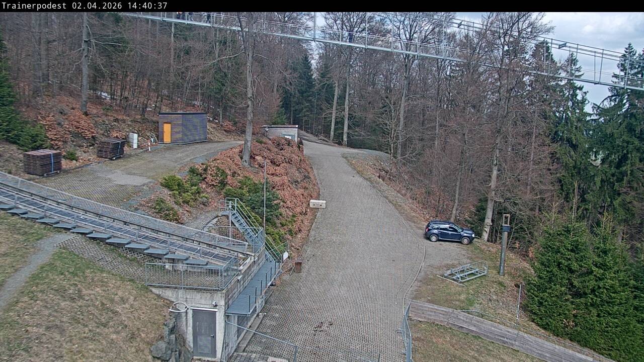 Archiv Foto Webcam Willingen: Blick Schanzentisch der Skisprungschanze