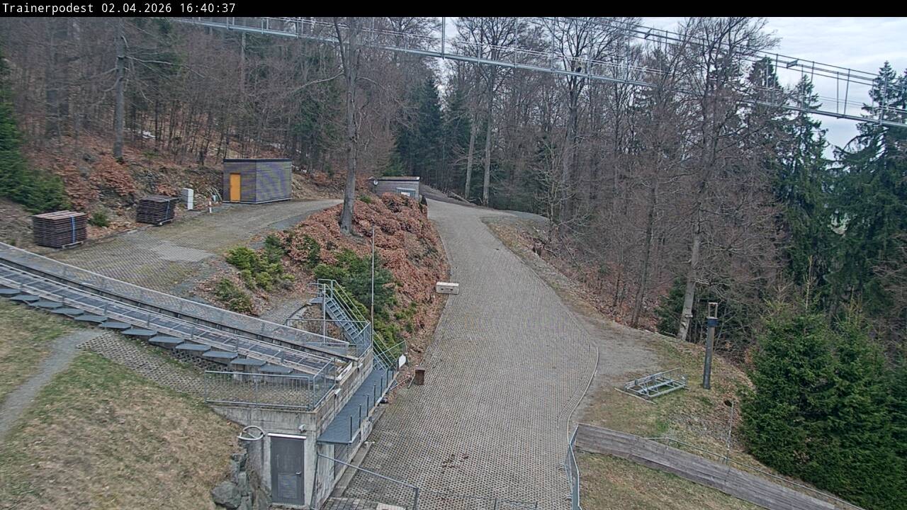 Archiv Foto Webcam Willingen: Blick Schanzentisch der Skisprungschanze
