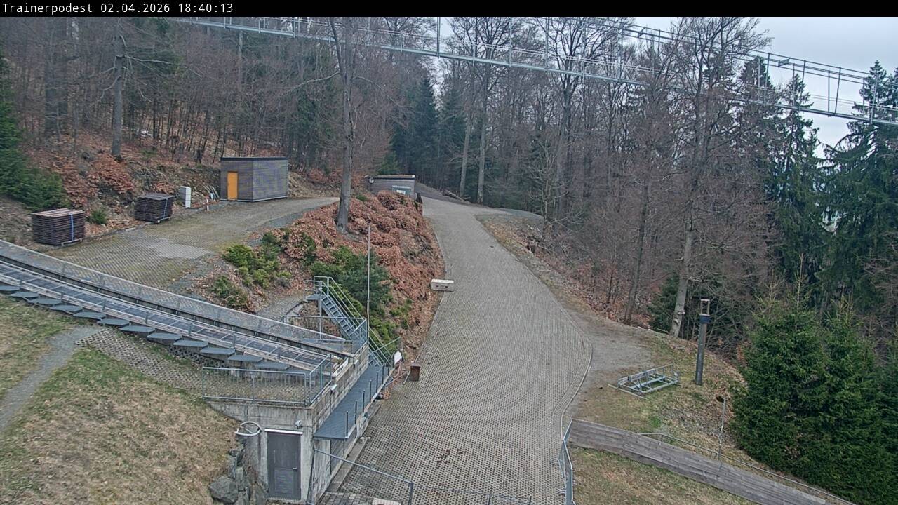 Archiv Foto Webcam Willingen: Blick Schanzentisch der Skisprungschanze
