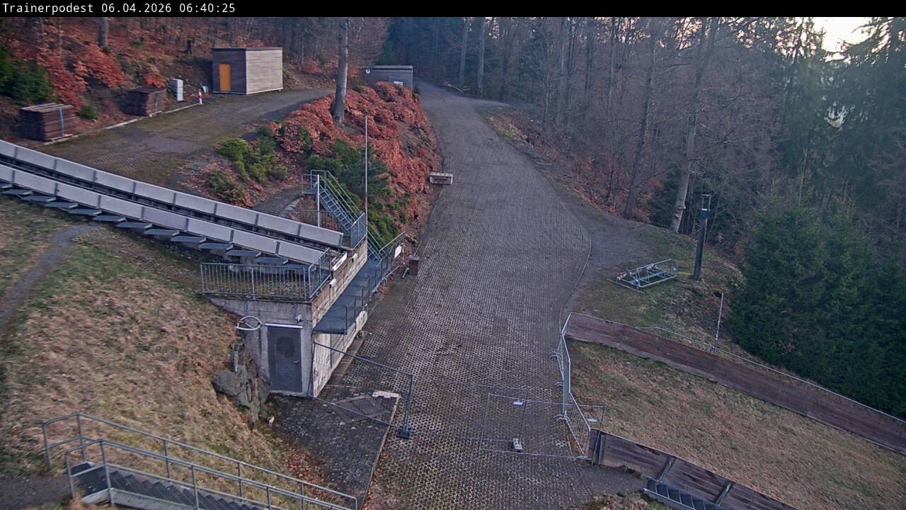 Archiv Foto Webcam Willingen: Blick Schanzentisch der Skisprungschanze