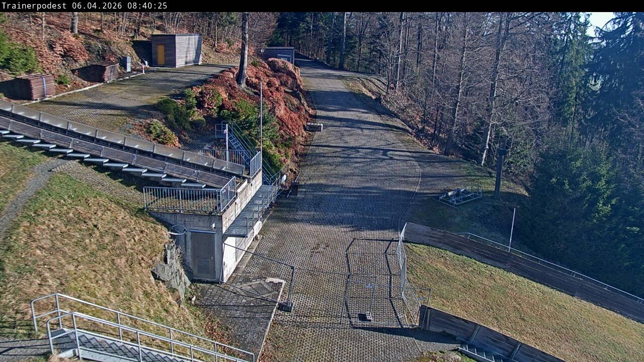 Archiv Foto Webcam Willingen: Blick Schanzentisch der Skisprungschanze