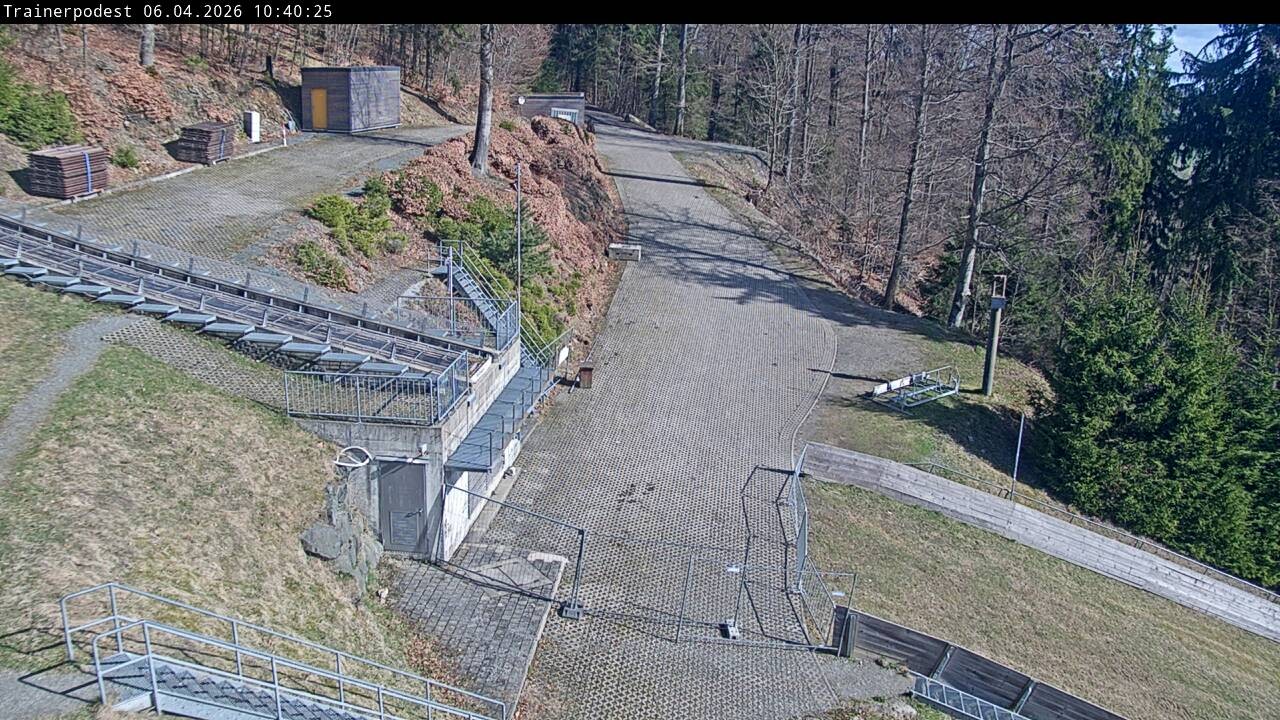 Archiv Foto Webcam Willingen: Blick Schanzentisch der Skisprungschanze