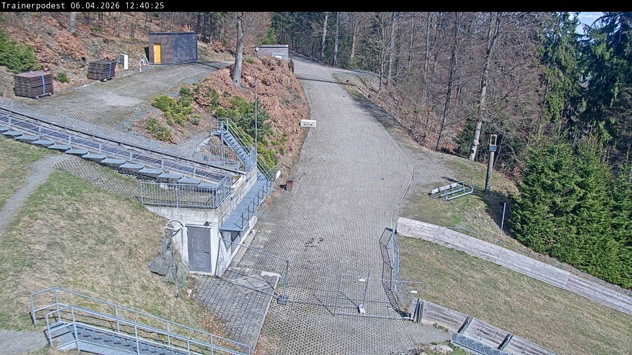 Archiv Foto Webcam Willingen: Blick Schanzentisch der Skisprungschanze
